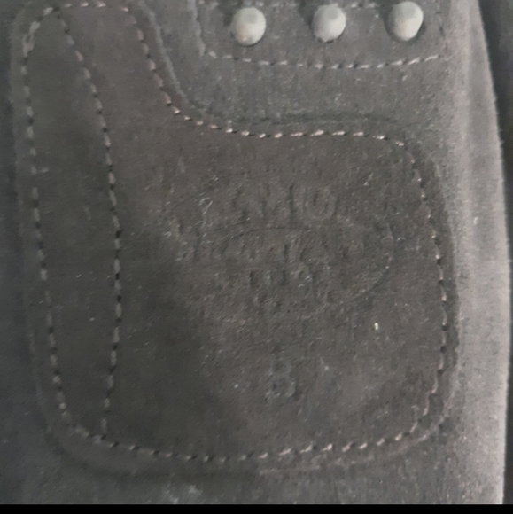 Emu ridge Australia mens cow suede moccasins slippers genuine shearling size 8. - Picture 7 of 8